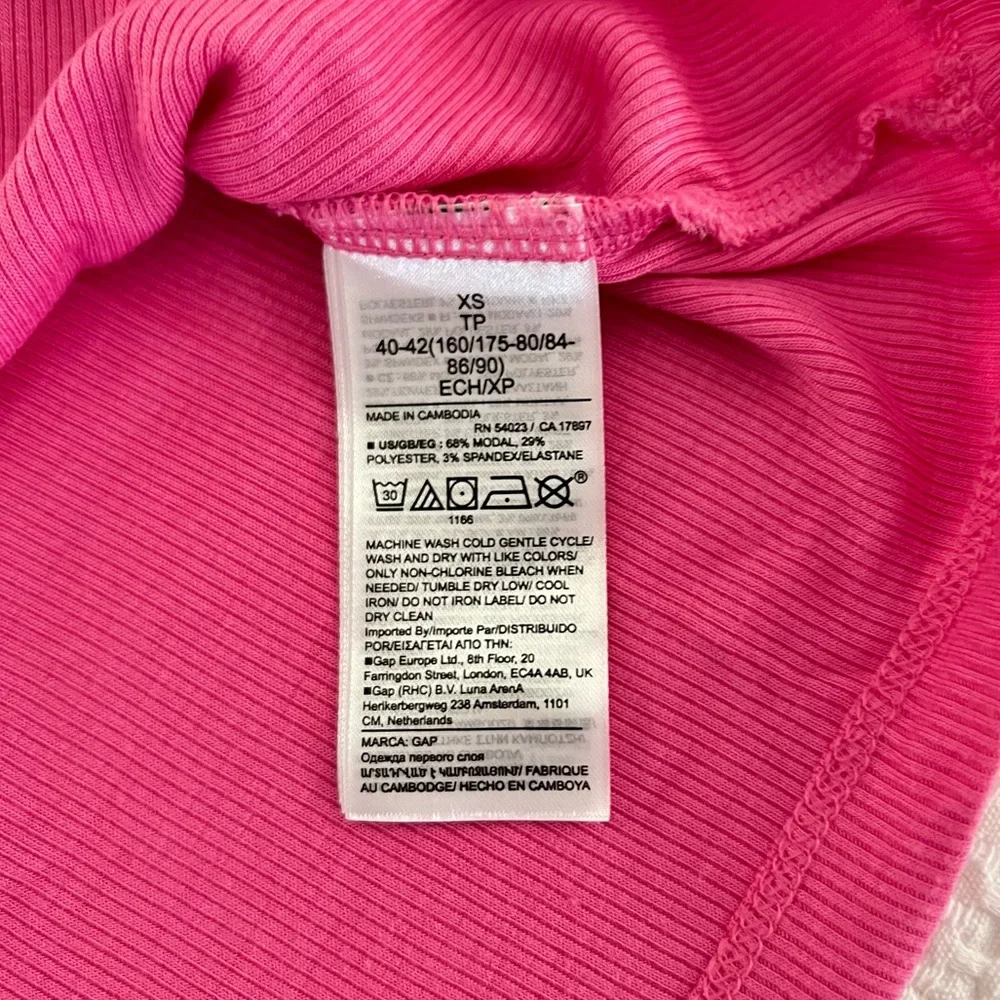 GAP Hot Pink Baby Rib Tee - Picture 3 of 4